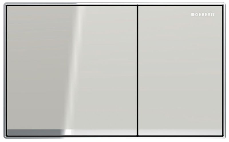 Plaque de déclenchement Geberit Sigma60 à fleur de paroi / Verre sable gris