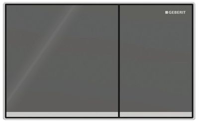 Geberit Sigma60 Flush Plate, Wall-Flush / Velvet Grey Glass
