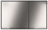 Plaque de commande double chasse d'eau Geberit Sigma60 en chrome brossé, bouton de chasse d'eau pour WC suspendu, conception à deux boutons.