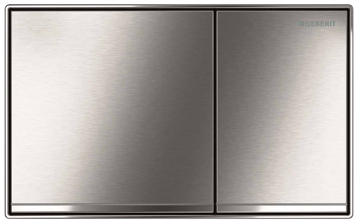 Geberit Sigma60 Wall-Flush Actuation Plate / Brushed Chrome