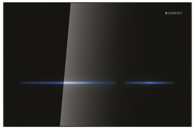 Plaque de déclenchement infrarouge Geberit Sigma80 électronique pour réservoir à encastrer Sigma 12 cm / Verre noir