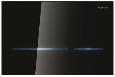 Plaque de déclenchement infrarouge Geberit Sigma80 électronique pour réservoir à encastrer Sigma 8 cm / Verre noir