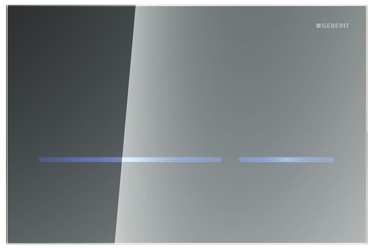 Plaque de déclenchement infrarouge Geberit Sigma80 électronique pour réservoir à encastrer Sigma 8 cm / Verre réfléchissant