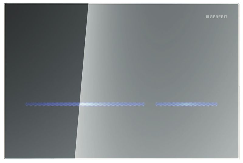 Plaque de déclenchement infrarouge Geberit Sigma80 électronique pour réservoir à encastrer Sigma 8 cm / Verre réfléchissant