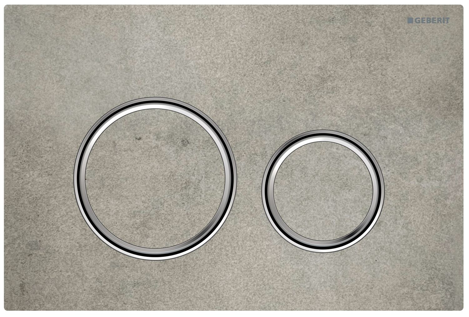 Geberit Sigma50 Round Flush Plate / Concrete Look - Chrome