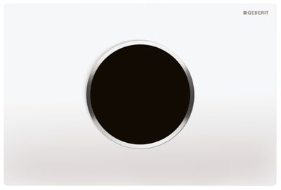 Plaque de déclenchement infrarouge​ Geberit Sigma10 électronique   pour réservoir à encastrer Sigma 12 cm / Blanc - Chromé brillant