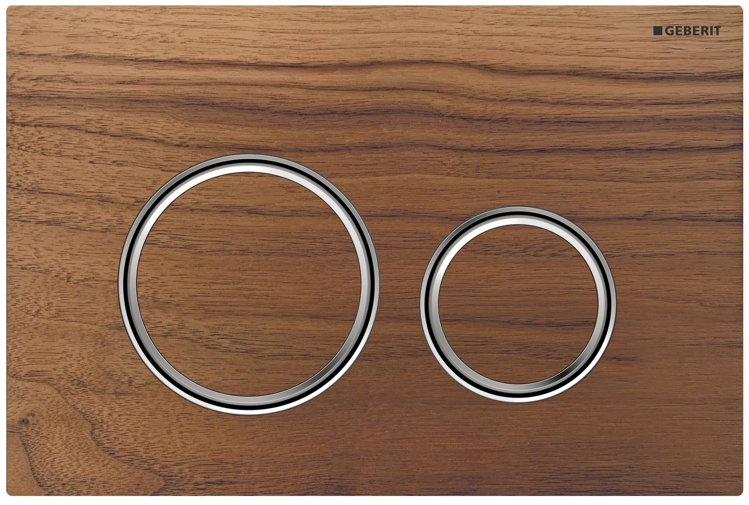 Geberit Sigma50 Flush Plate Round / American Walnut - Chrome