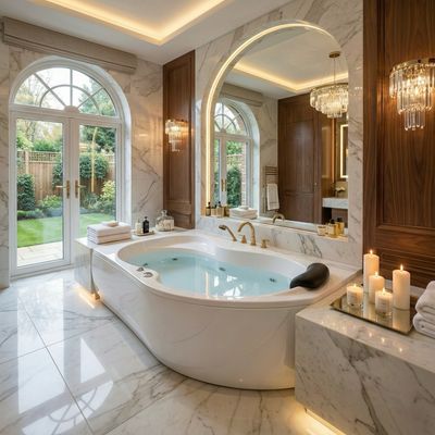 Oasis Left-Hand Single Whirlpool Bathtub 160 x 100 cm