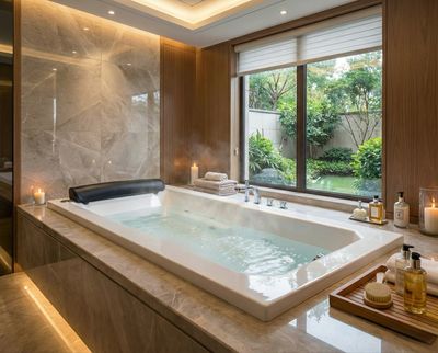 Regency Single Hydromassage Bathtub 170 x 80 cm with Integrated Headrest