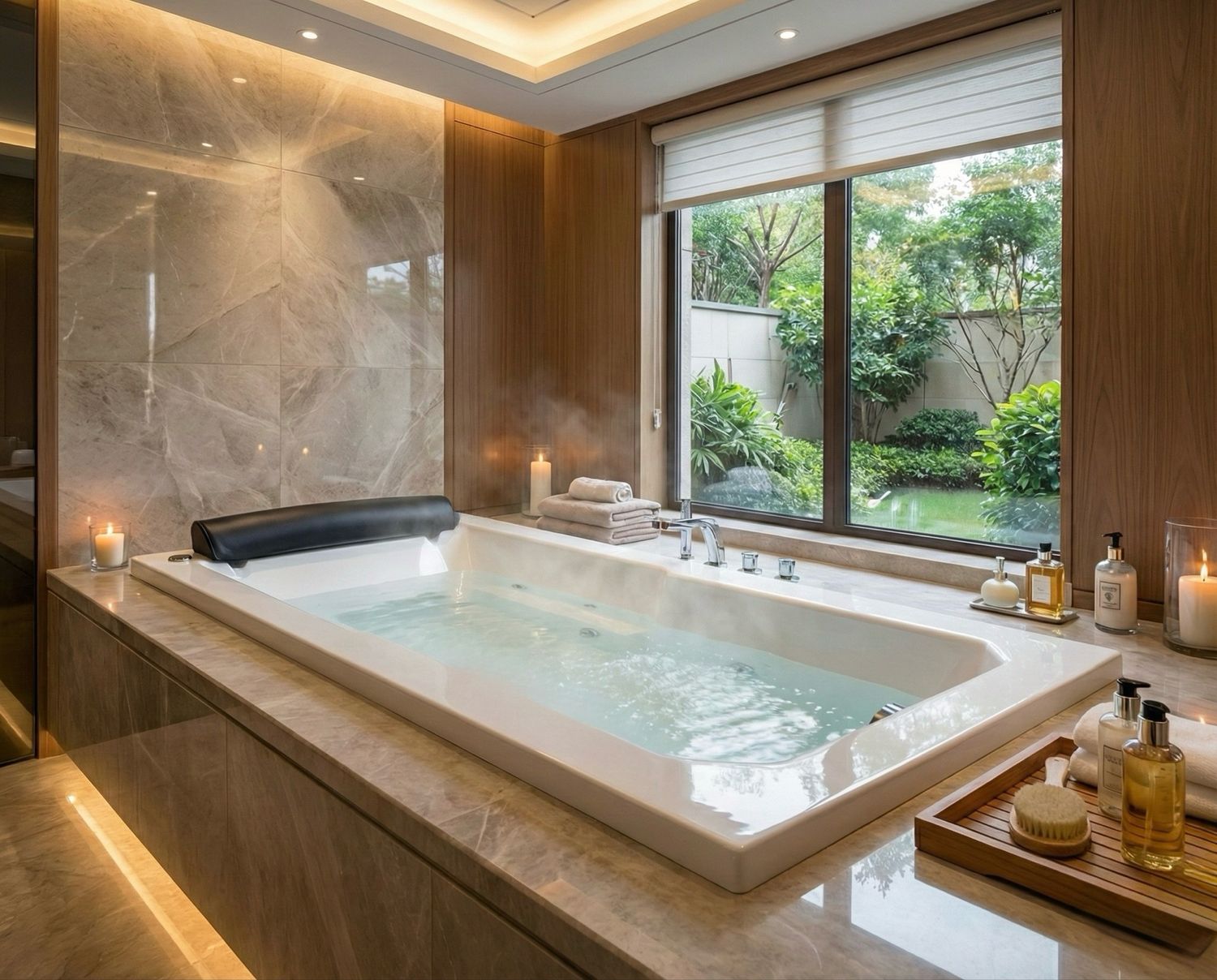 Regency Single Hydromassage Bathtub 170 x 80 cm with Integrated Headrest