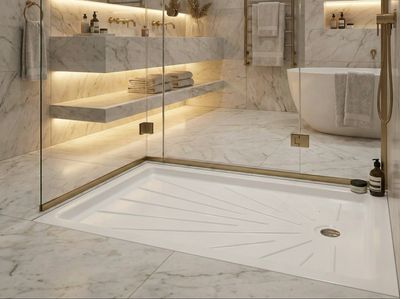 Extensio Shower Tray (120 to 180 cm) x 80 cm without Drain