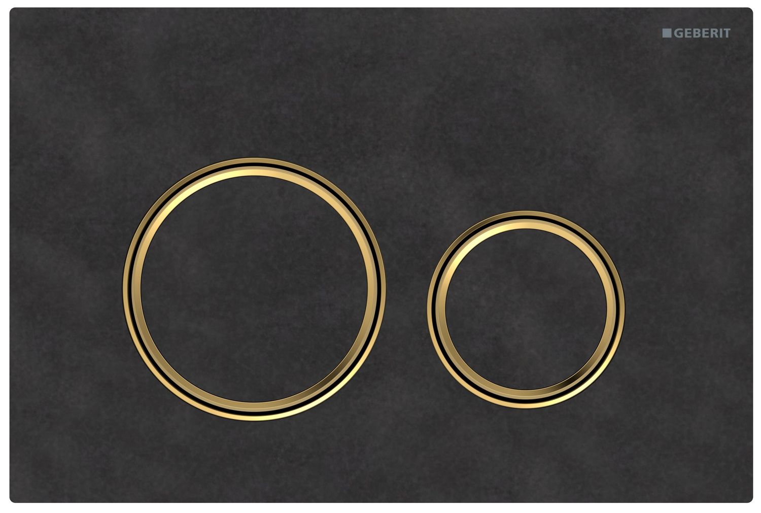 Geberit Sigma50 Flush Plate Round / Mustang Slate - Brass