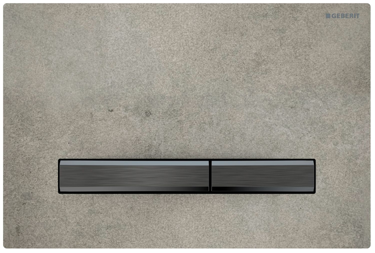 Geberit Sigma50 Trigger Plate / Concrete Look - Black Chrome