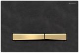 Geberit Sigma50 plaque de déclenchement, laiton brossé, ardoise Mustang, Easy Clean, Anti-Traces de doigt.