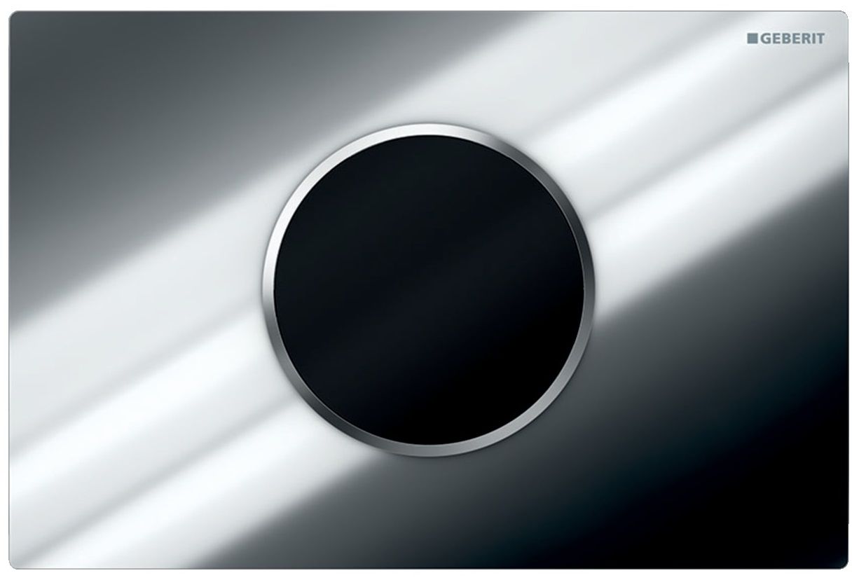 Plaque de déclenchement infrarouge​ Geberit Sigma10 électronique pour réservoir à encastrer Sigma 12 cm / Chromé brillant