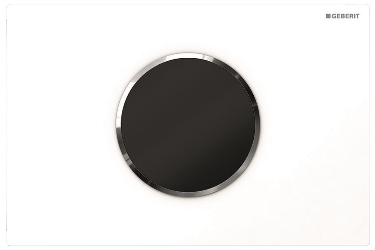 Plaque de déclenchement infrarouge Geberit Sigma10 électronique pour réservoir à encastrer Sigma 12 cm / Blanc - Chromé brillant