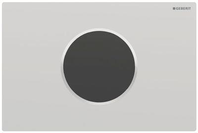 Plaque de déclenchement infrarouge Geberit Sigma10 électronique pour réservoir à encastrer Sigma 12 cm / Chromé mat - Anneau design chromé brillant