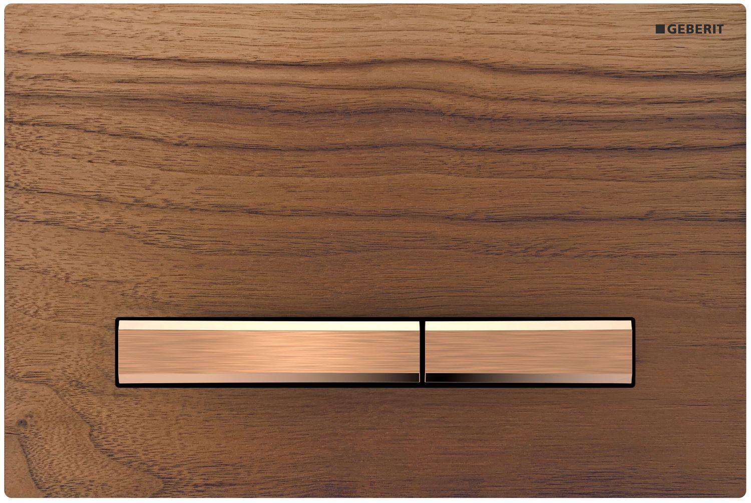Geberit Sigma50 Actuator Plate / American Walnut - Rose Gold