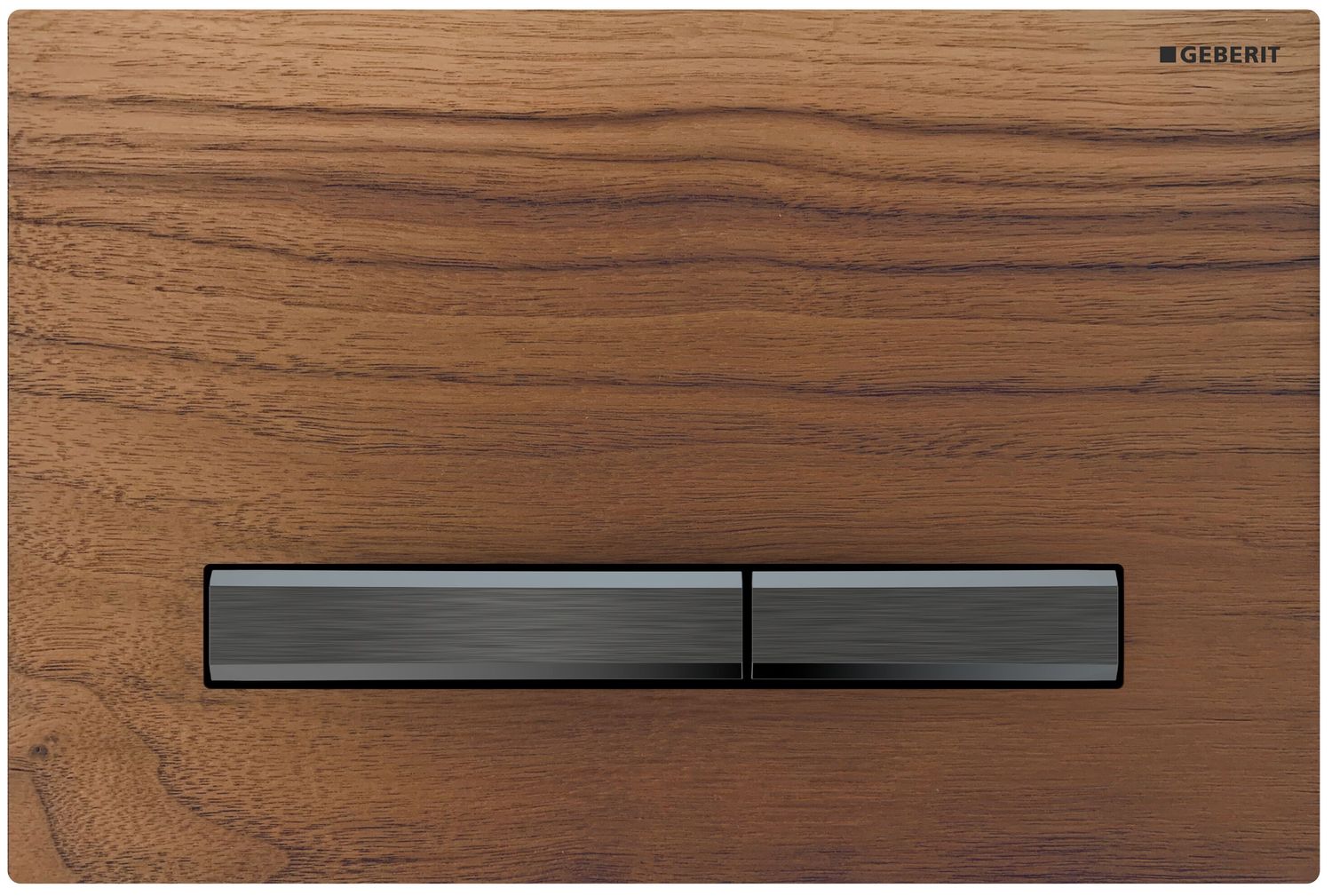 Geberit Sigma50 Actuation Plate / American Walnut - Black Chrome
