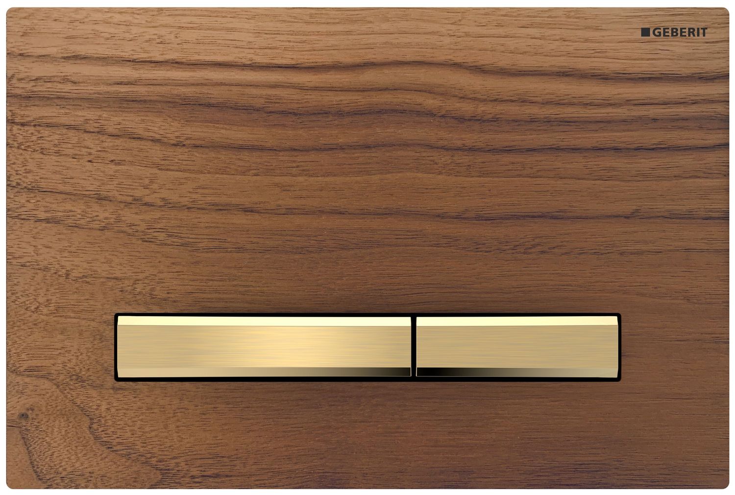 Geberit Sigma50 Actuation Plate / American Walnut - Brass