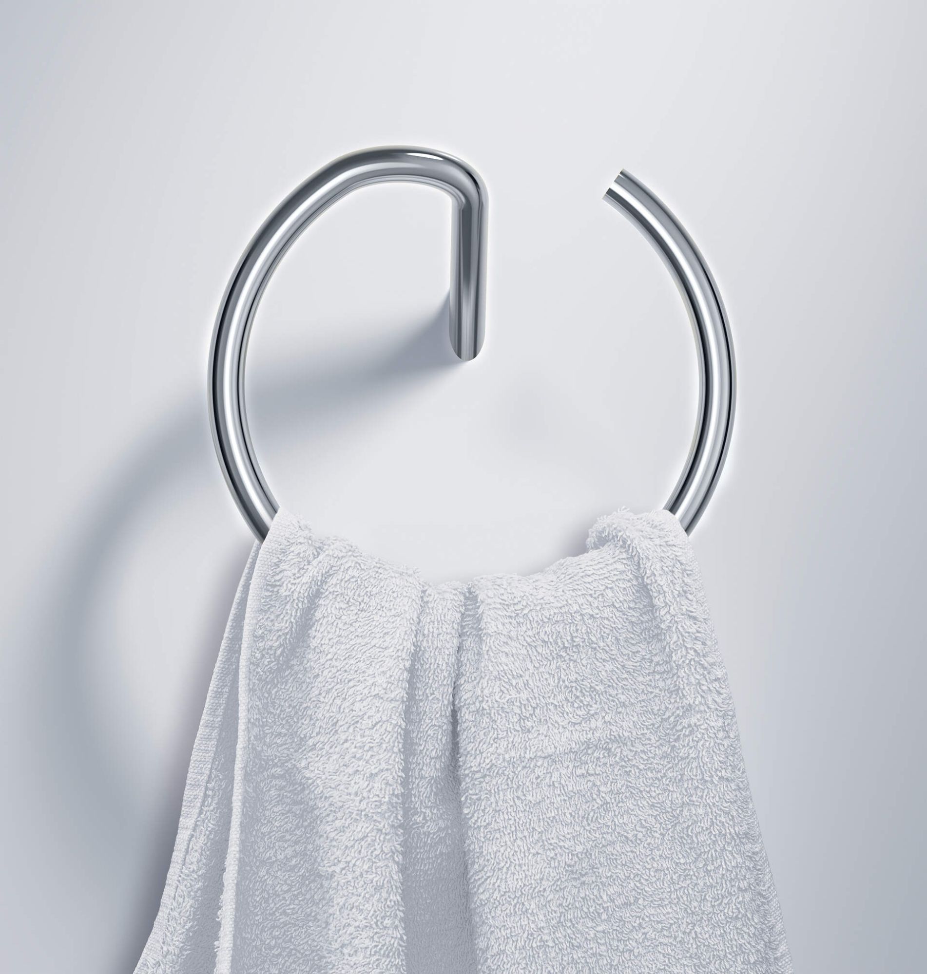 Anneau porte-serviette Deante Silia en chromé - vue 2