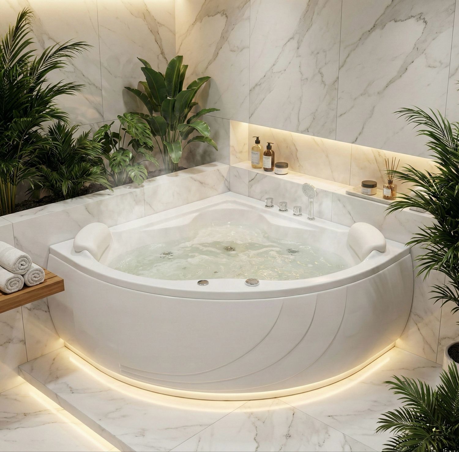 Mixed Hydromassage Bathtub Darling 120 x 120 cm