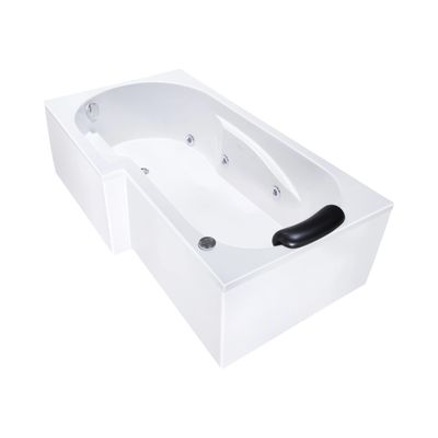 Twin Left Single Hydromassage Bathtub 160 x 85 cm