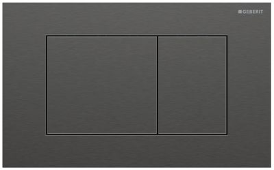 Geberit Sigma40 Square Flush Plate / Brushed Black Chrome / Easy Clean Coating + Fingerprint Resistant