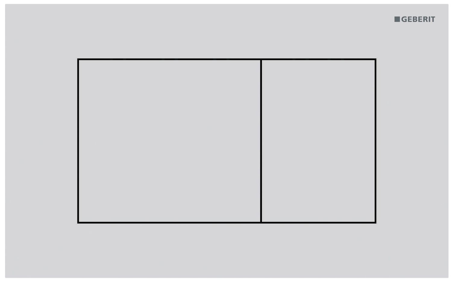 Geberit Sigma40 Flush Plate Square / Matte White / Easy Clean Coating + Fingerprint Resistant