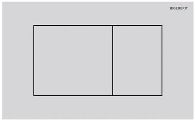 Geberit Sigma40 Flush Plate Square / Matte White / Easy Clean Coating + Fingerprint Resistant