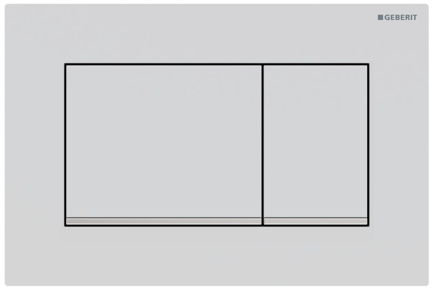 Geberit Sigma20 Square Flush Plate / Matte White - Design Stripes: Chrome Glossy