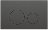 Geberit Sigma40 plaque de déclenchement, noir chromé brossé, Easy Clean, Anti-Traces de doigt.