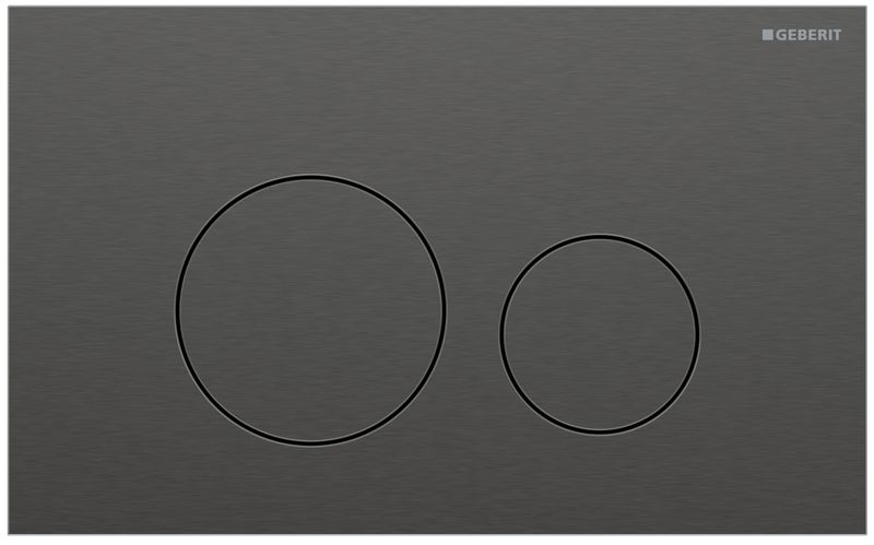 Plaque de déclenchement Geberit Sigma40 / Noir chromé brossé / Revêtement Easy Clean + Anti-Traces de doigt