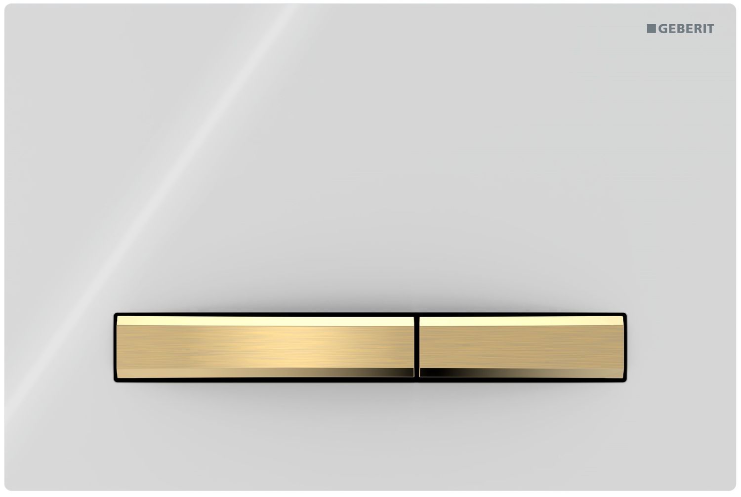Geberit Sigma50 Flush Plate / White - Brass