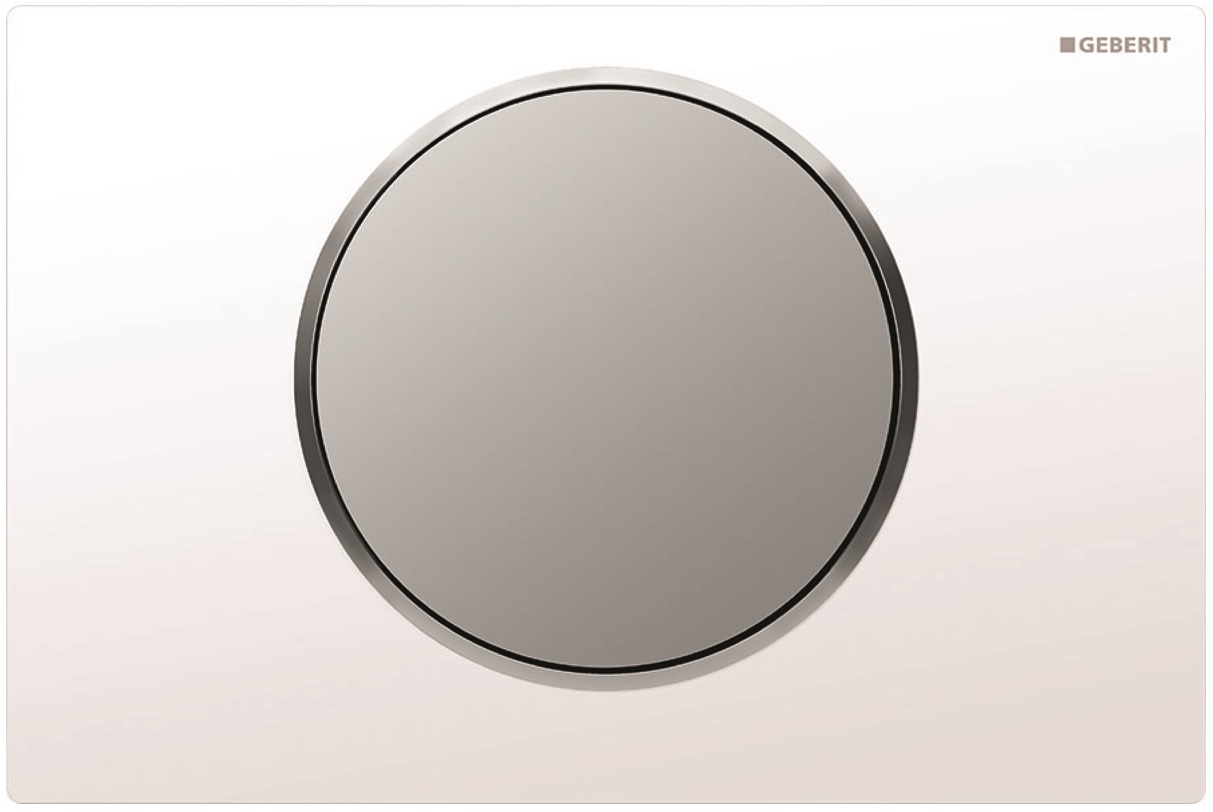 Plaque de déclenchement Geberit Sigma10 / Blanc - Chromé mat