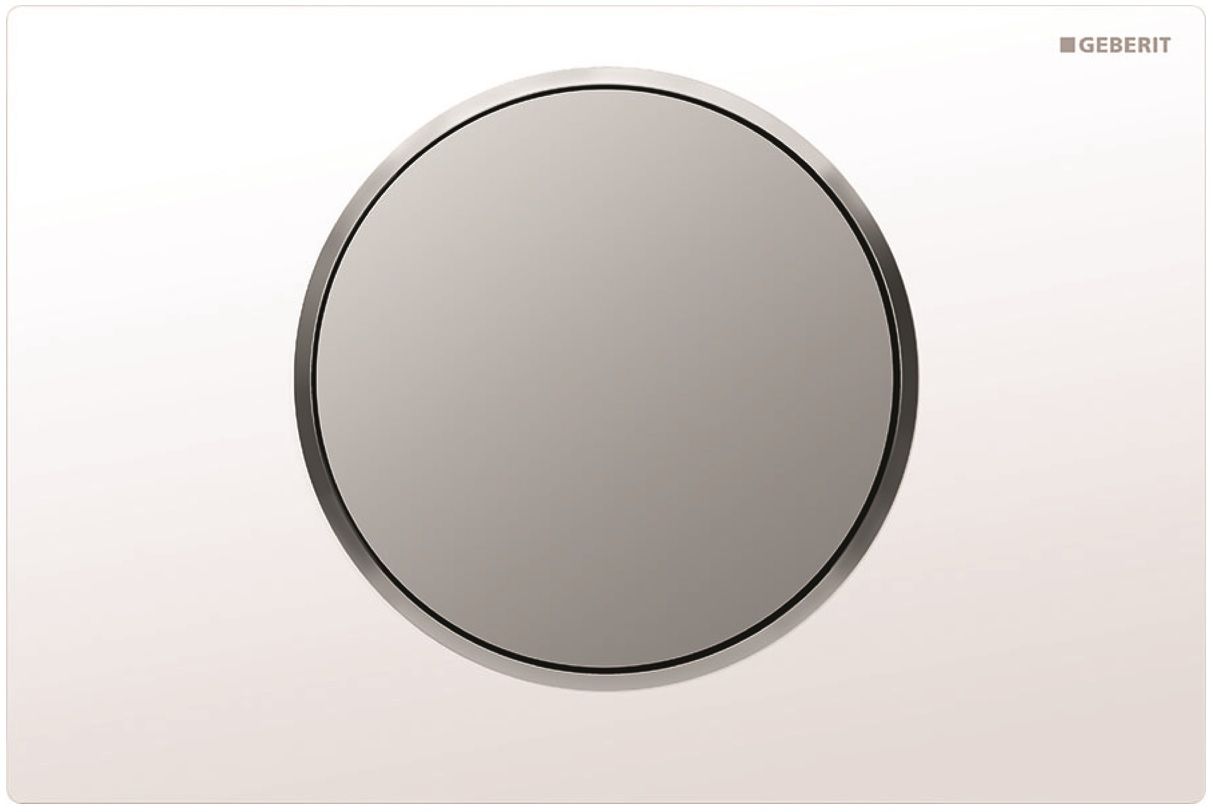 Plaque de déclenchement Geberit Sigma10 / Blanc - Chromé mat