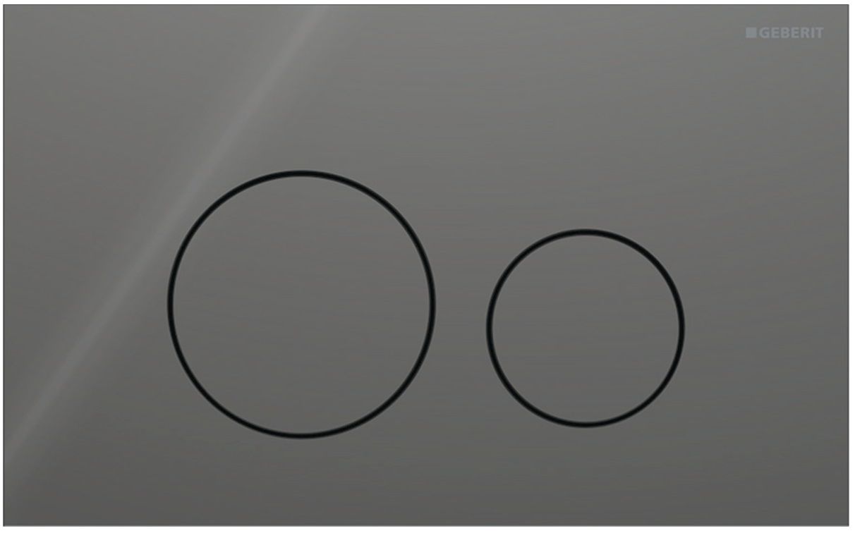 Plaque de déclenchement Geberit Sigma40 / Verre brillant gris velouté