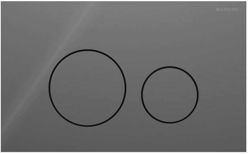 Plaque de déclenchement Geberit Sigma40 / Verre brillant gris velouté