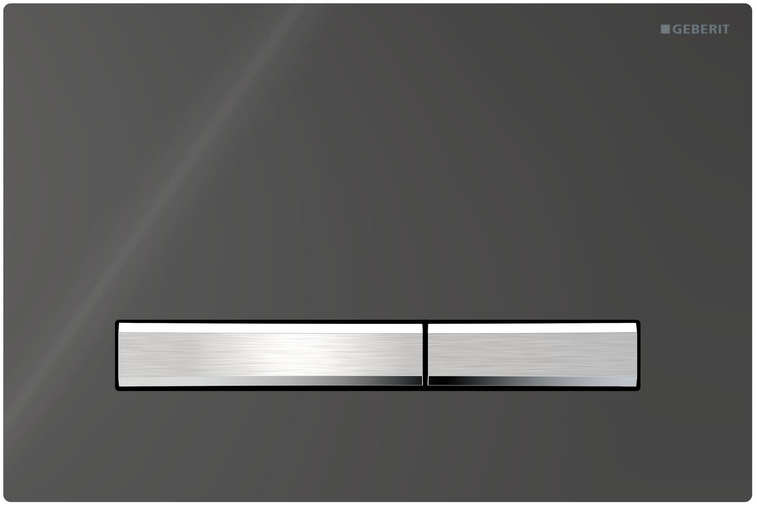 Geberit Sigma50 Flush Plate / Reflective Smoked Glass - Chrome