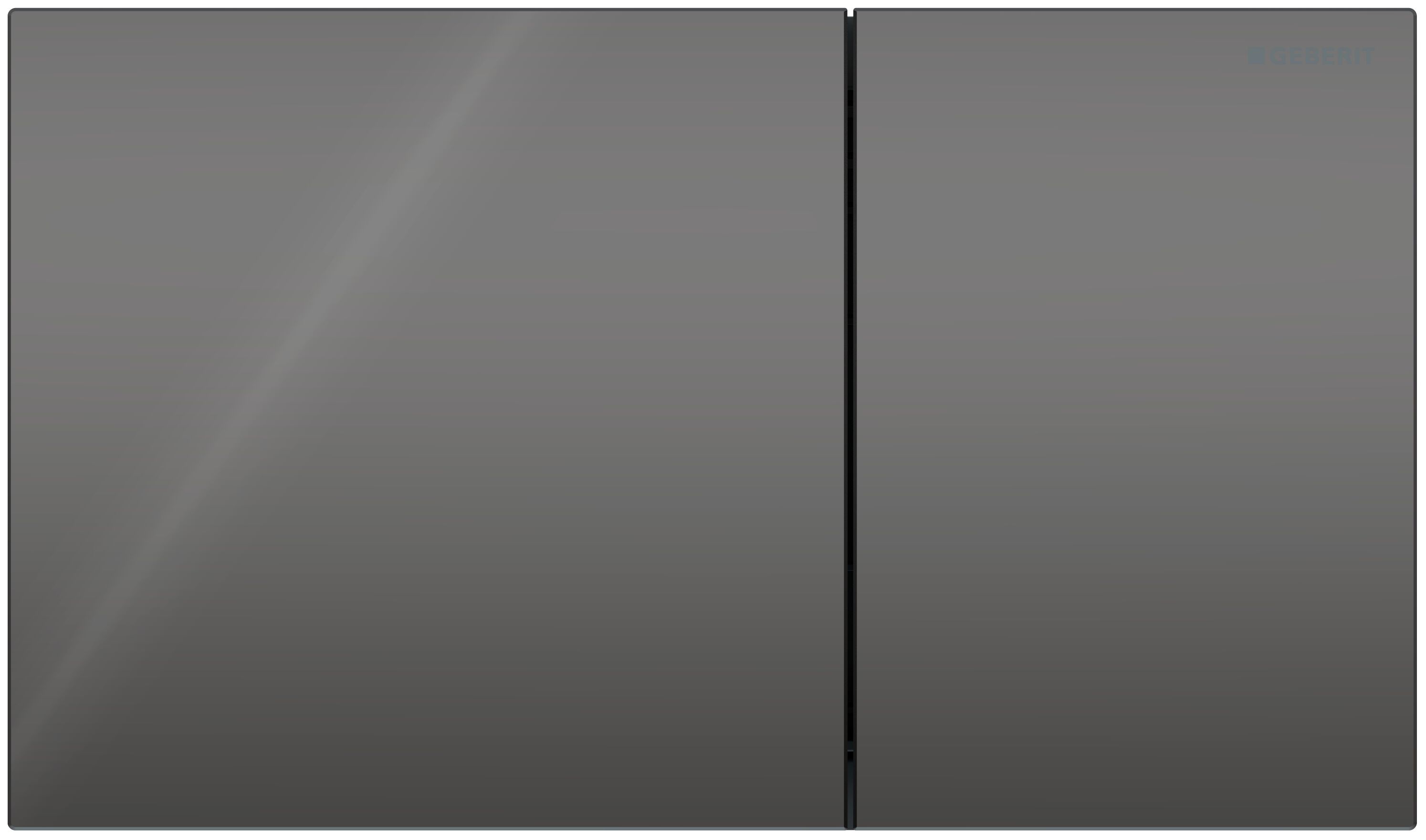Plaque de déclenchement Geberit Sigma70 / Verre brillant gris velouté - vue 3