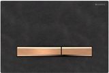 Geberit Sigma50 plaque déclenchement Ardoise Mustang bandes design or rouge brossé Easy Clean Anti-Traces