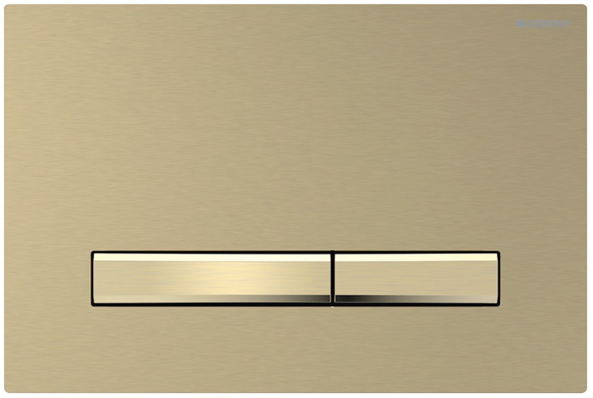 Geberit Sigma50 Flush Plate / Brushed Brass - Brass