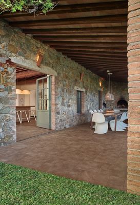 Grès cérame Tagina Pierre d’Avignon Porphyre mat 60 x 120 cm, rectifié