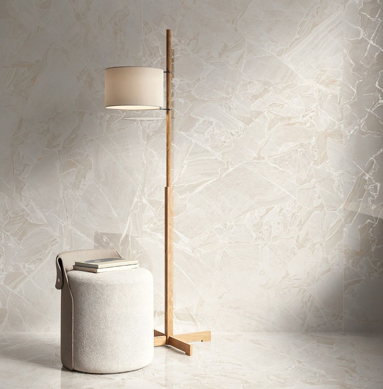 Grès cérame Tagina Luci D’oro Ghiaccio soft 60 x 120 cm, rectifié