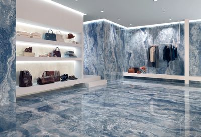 Grès cérame Tagina Onyx Diamond Aquaris brillant 60 x 120 cm, rectifié