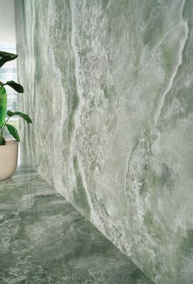 Grès cérame Tagina Onyx Diamond Emerald brillant 60 x 120 cm, rectifié