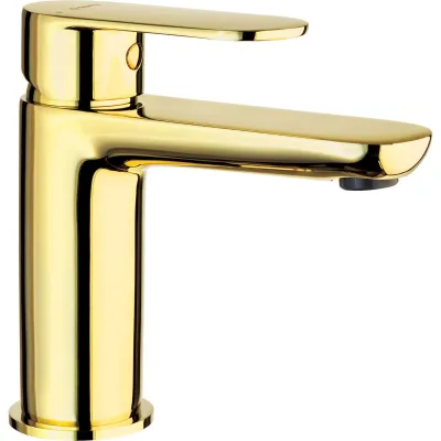 Deante Alpinia 95 Basin Mixer without Waste in Polished Gold