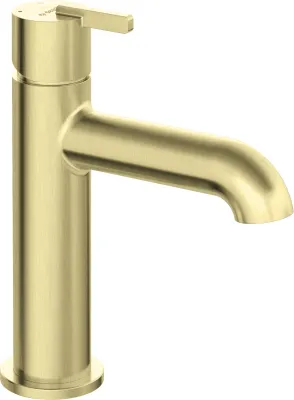 Deante Silia 100 Basin Mixer without Waste in Brushed Gold PVD