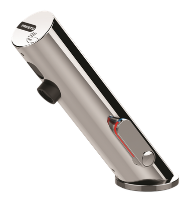 Mitigeur de lavabo électronique sur plage Presto Linea alimentation sur secteur