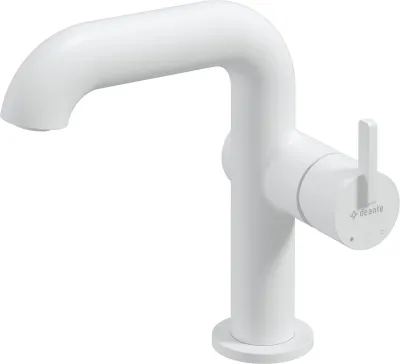 Deante Silia 128 Basin Mixer Without Waste in Matte White